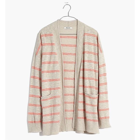 Madewell Bradley Cardigan Sweater in Textured Stripe | L - Picture 4 of 8